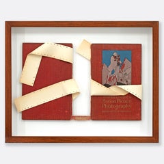 Motion Picture Photography - abstract book art mixed media in handmade frame