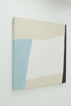 Inner Peace - multi colored abstract plaster and acrylic painting on board