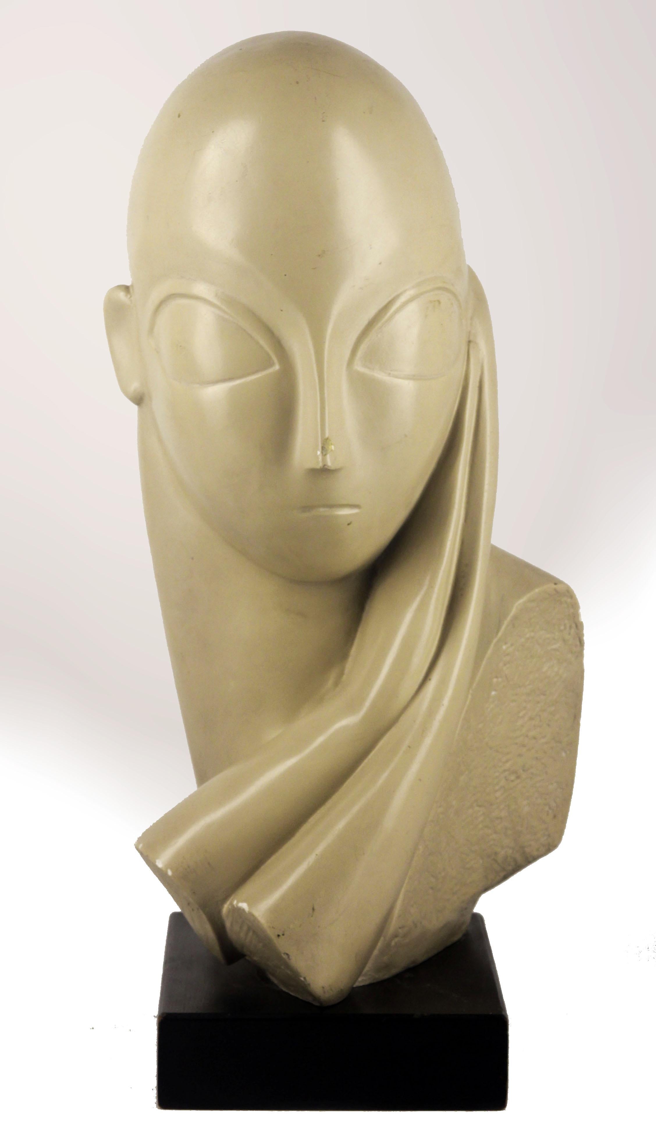 Sculpture/buste en plâtre d'Austin Prod's Mid-Century Modern d'après 