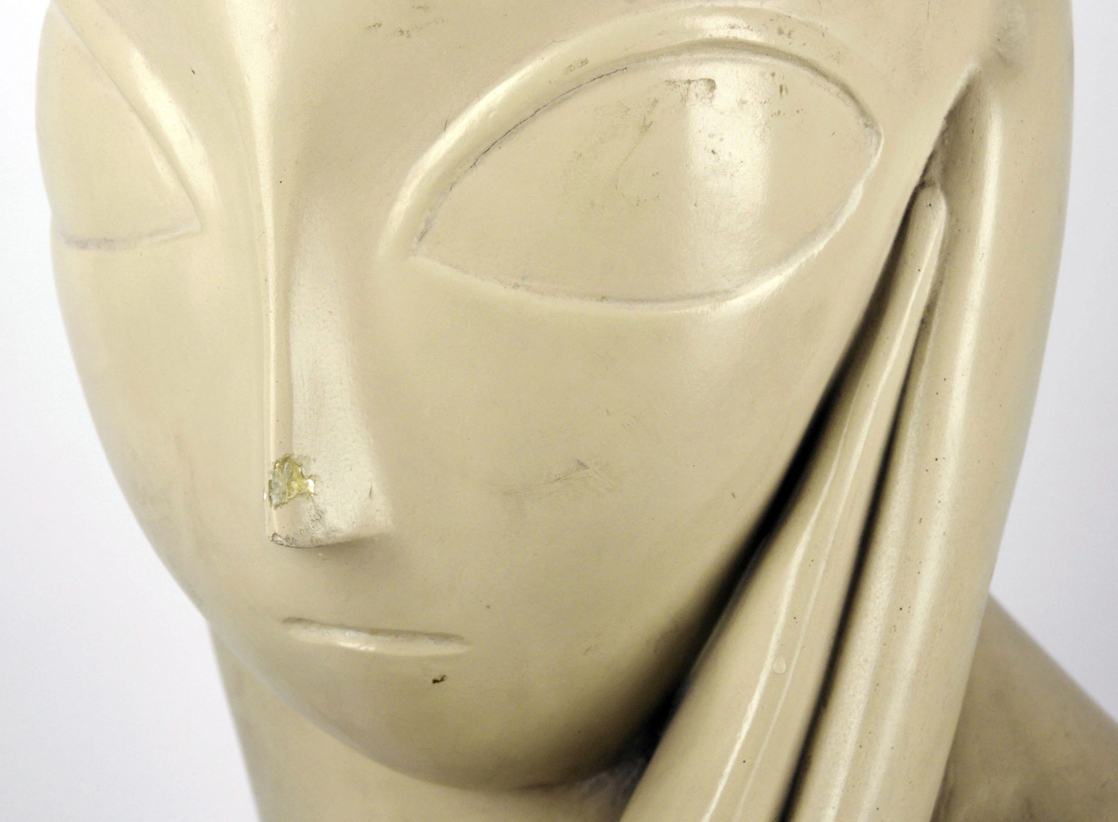 Art Deco Austin Prod's Plaster Sculpture/Bust Based on 'Mademoiselle Pogany' by Brâncuşi