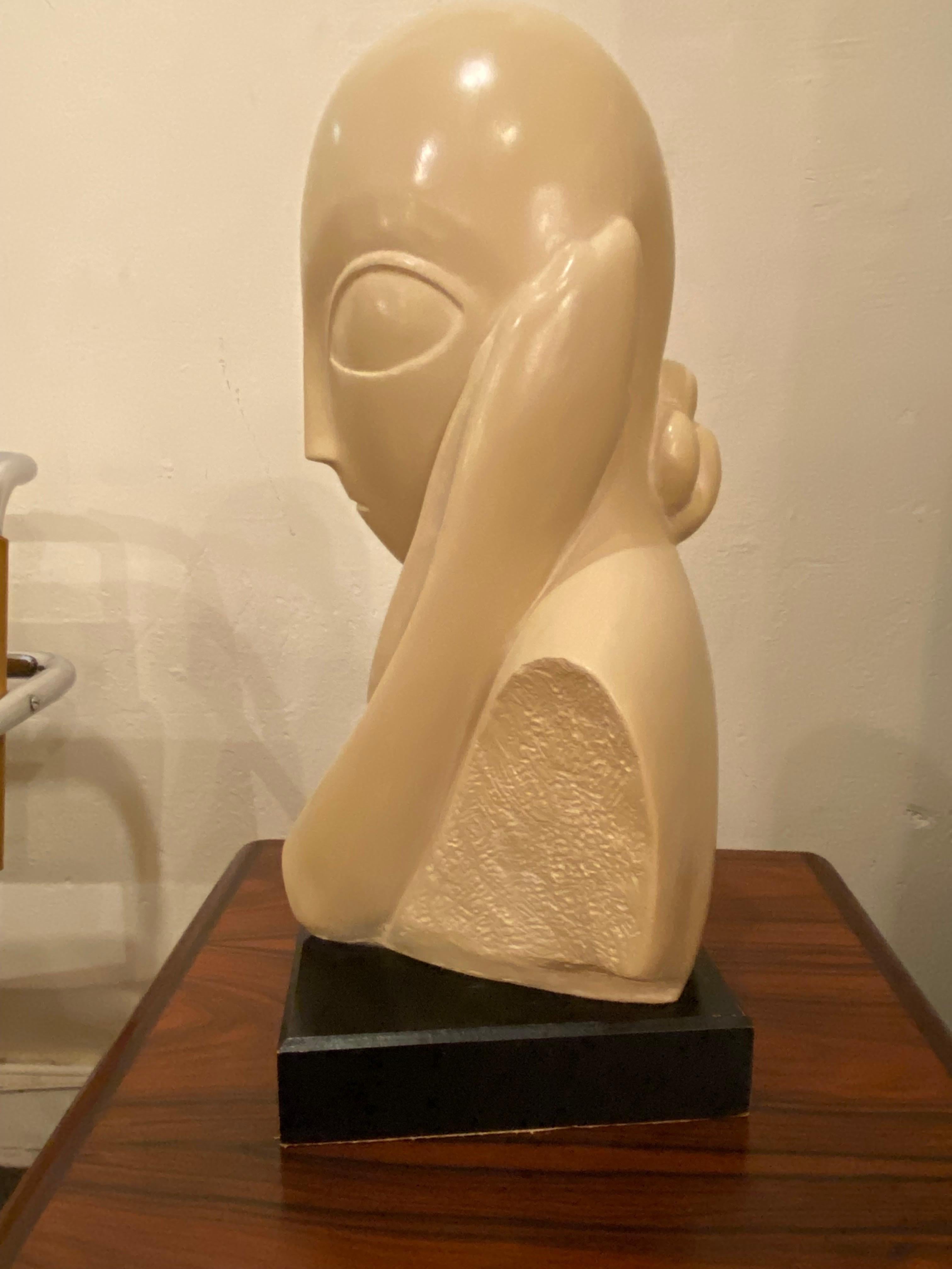 Mid-Century Modern Austin Productions Abstract Sculpted Head