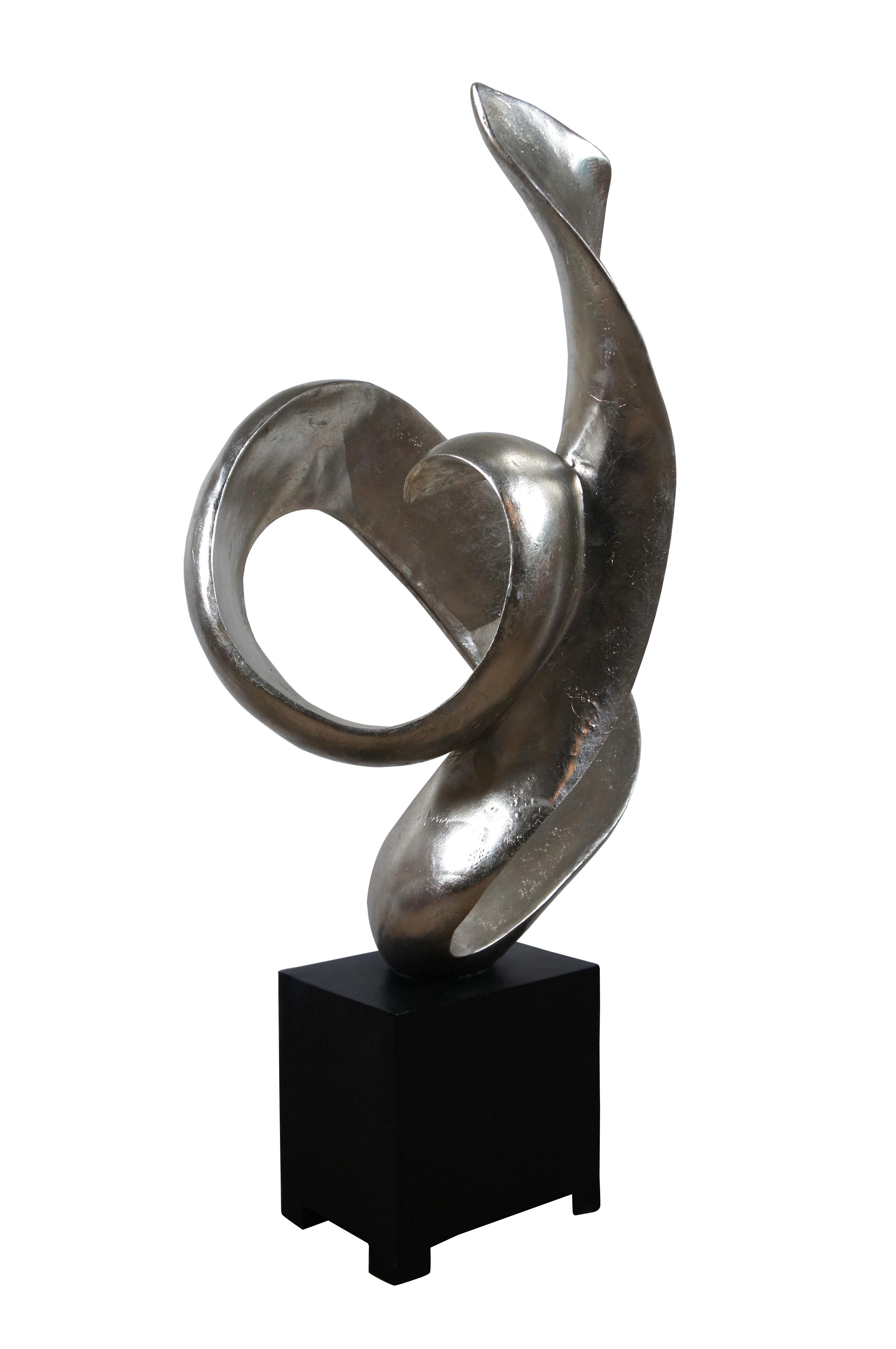 Austin Productions Black & Silver Modern Abstract Freeform Art Sculpture 36