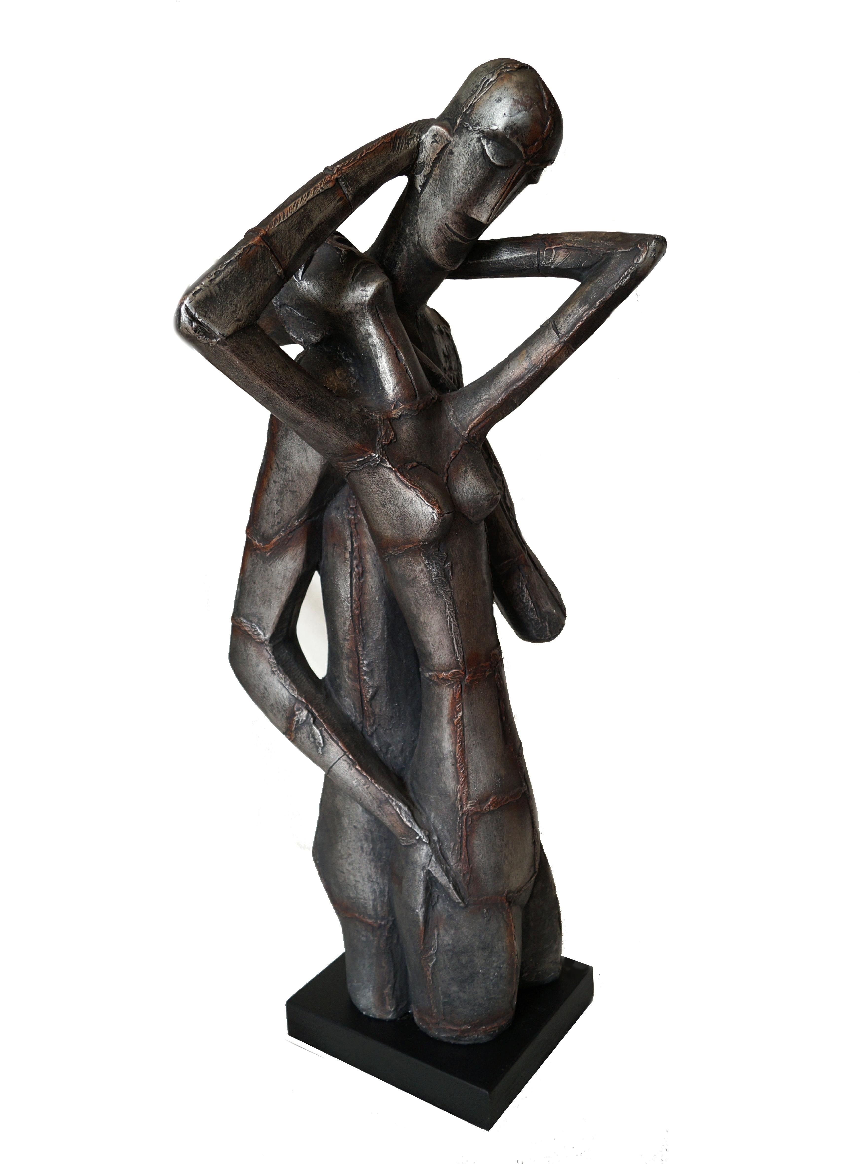 Mid-Century Modern Sculpture brutaliste d'Austin Production Lovers Man Woman Mid Century Modern en vente