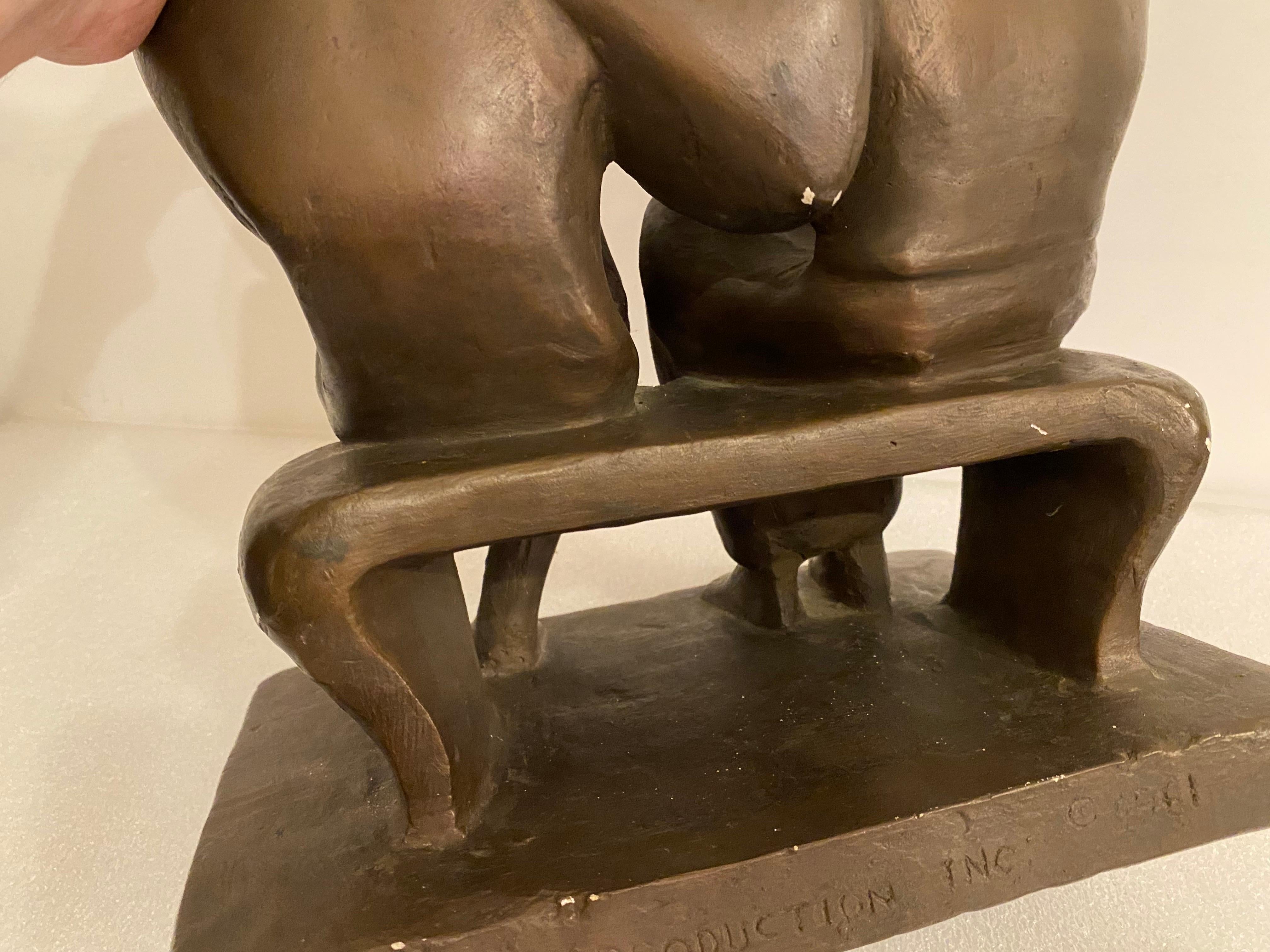 Modern Austin Productions Henry Moore Style Seated Family For Sale