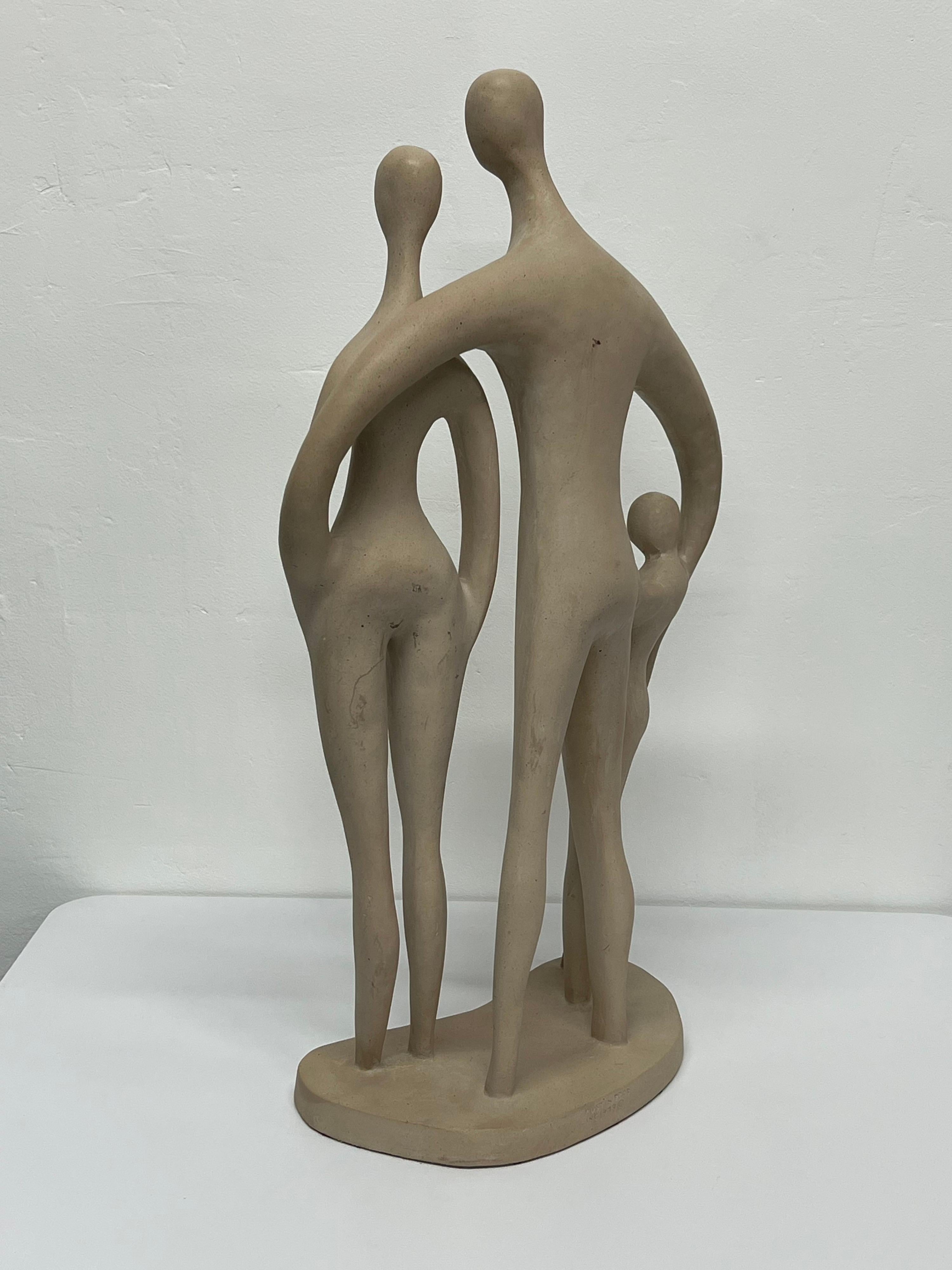 American Austin Productions Modernist Style Family Pottery Sculpture, 1979 For Sale