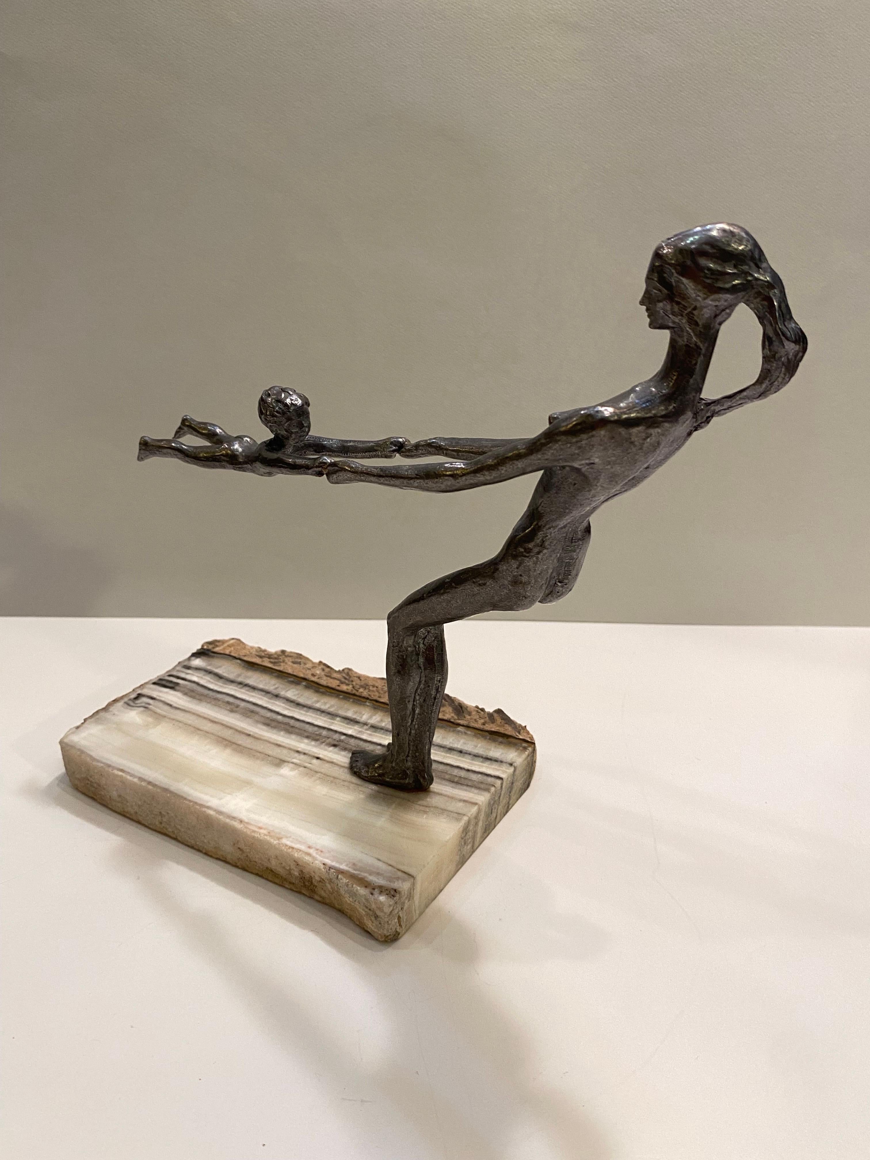 Mid-Century Modern Austin Productions Mother Swinging Child