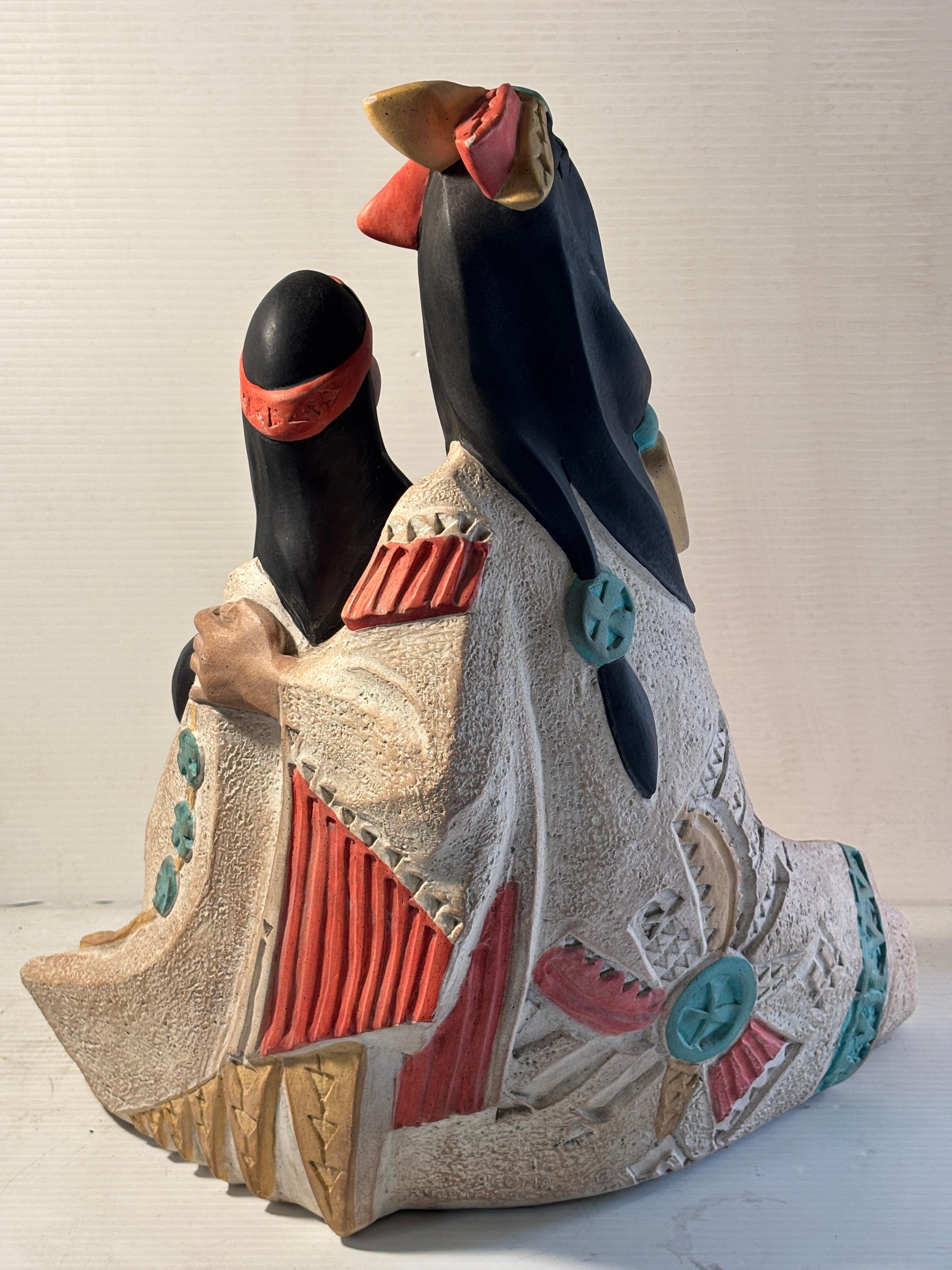 Austin Productions Escultura Familia Nativa Cerámico en venta