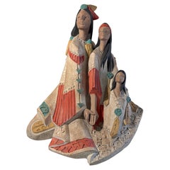 Sculpture de famille amérindienne Austin Productions