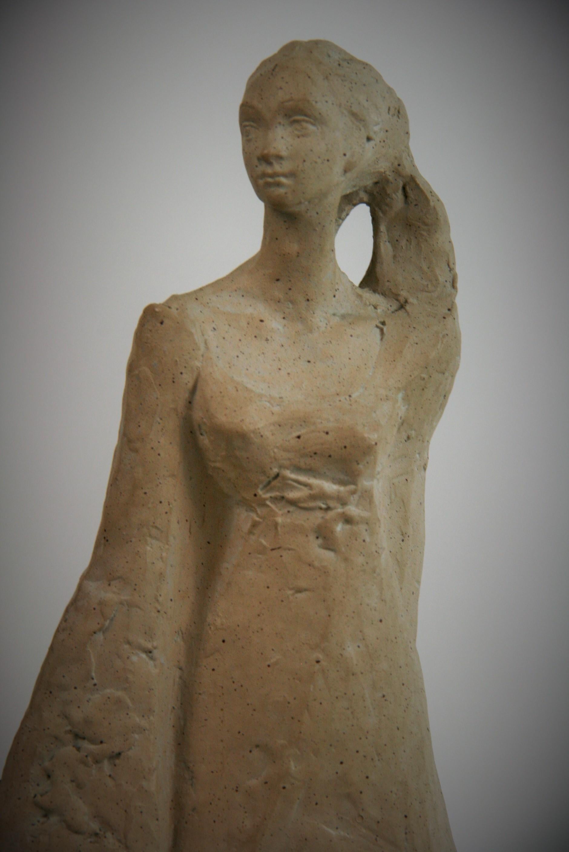 Mother with Children Cast Stone Sculpture  - Gray Figurative Sculpture by Austin Productions