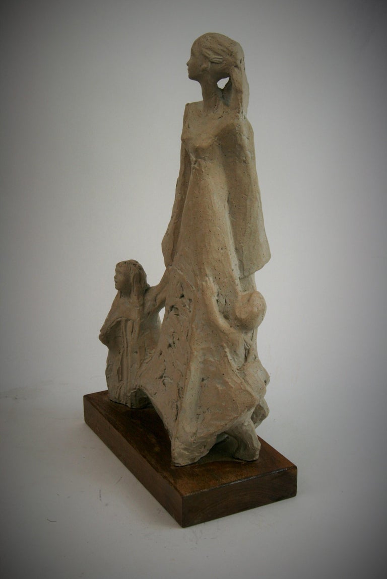 Austin Productions Mother with Children Cast Stone Sculpture For Sale