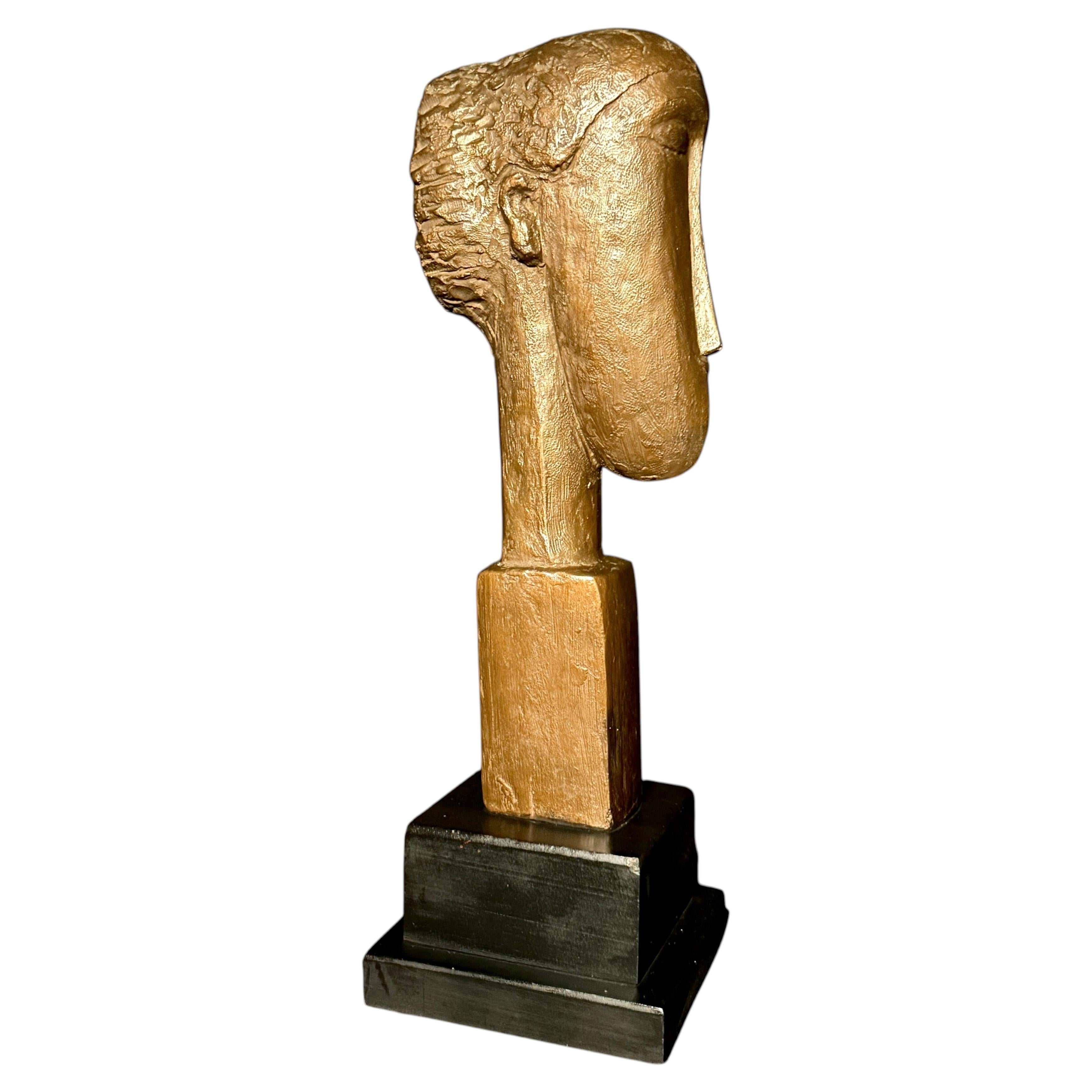 Scultura "Tête de Femme" di Austin Productions, 1964, ispirata a Modigliani in vendita