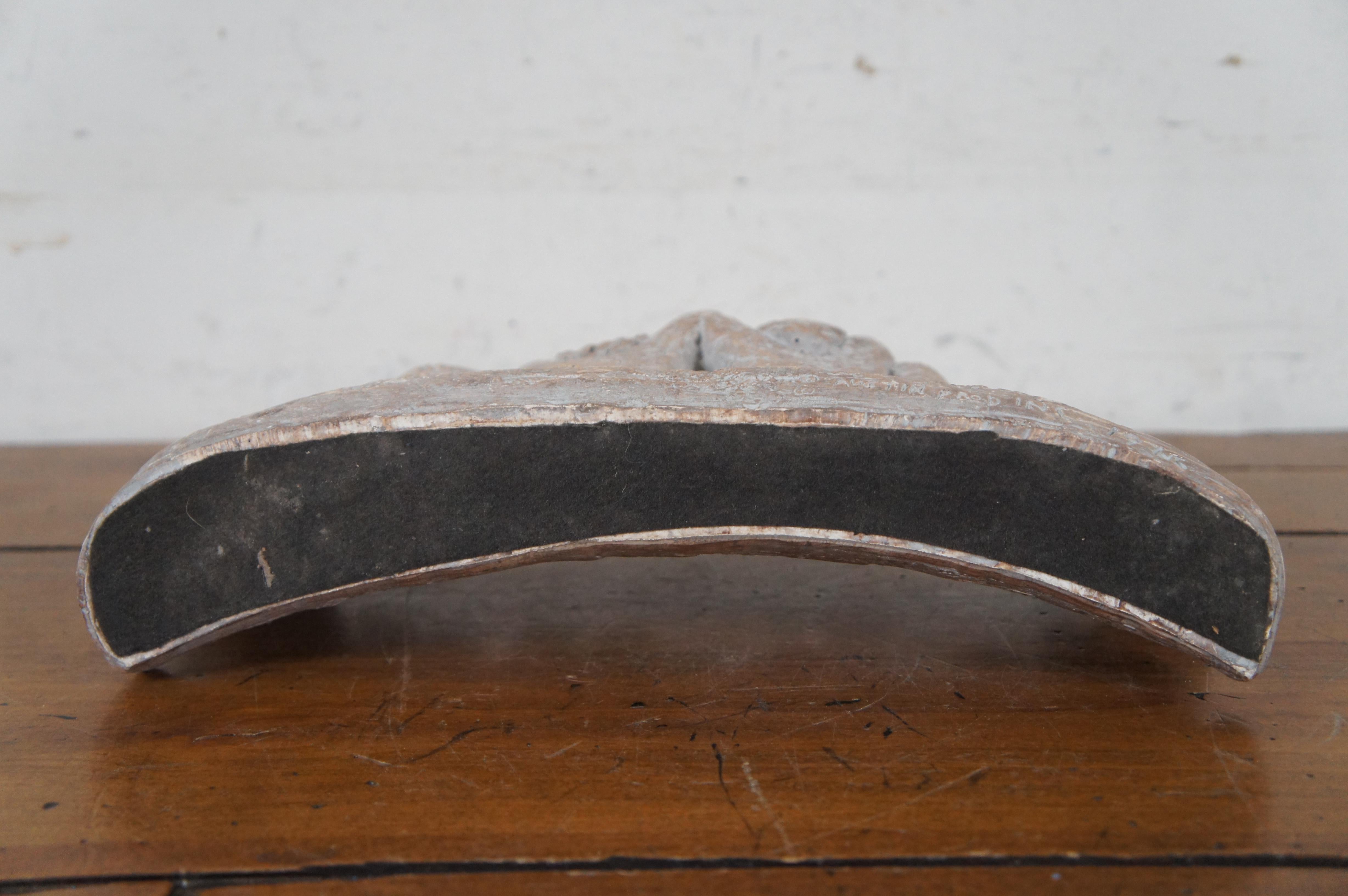 Austin Products 1965 Ellen Lord Figural Stone Channuka Menorah Judaica 12