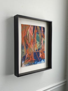 SCAFFOLD (3) - Framed, Linear, Abstract Mixed Media Painting/Drawing on Paper