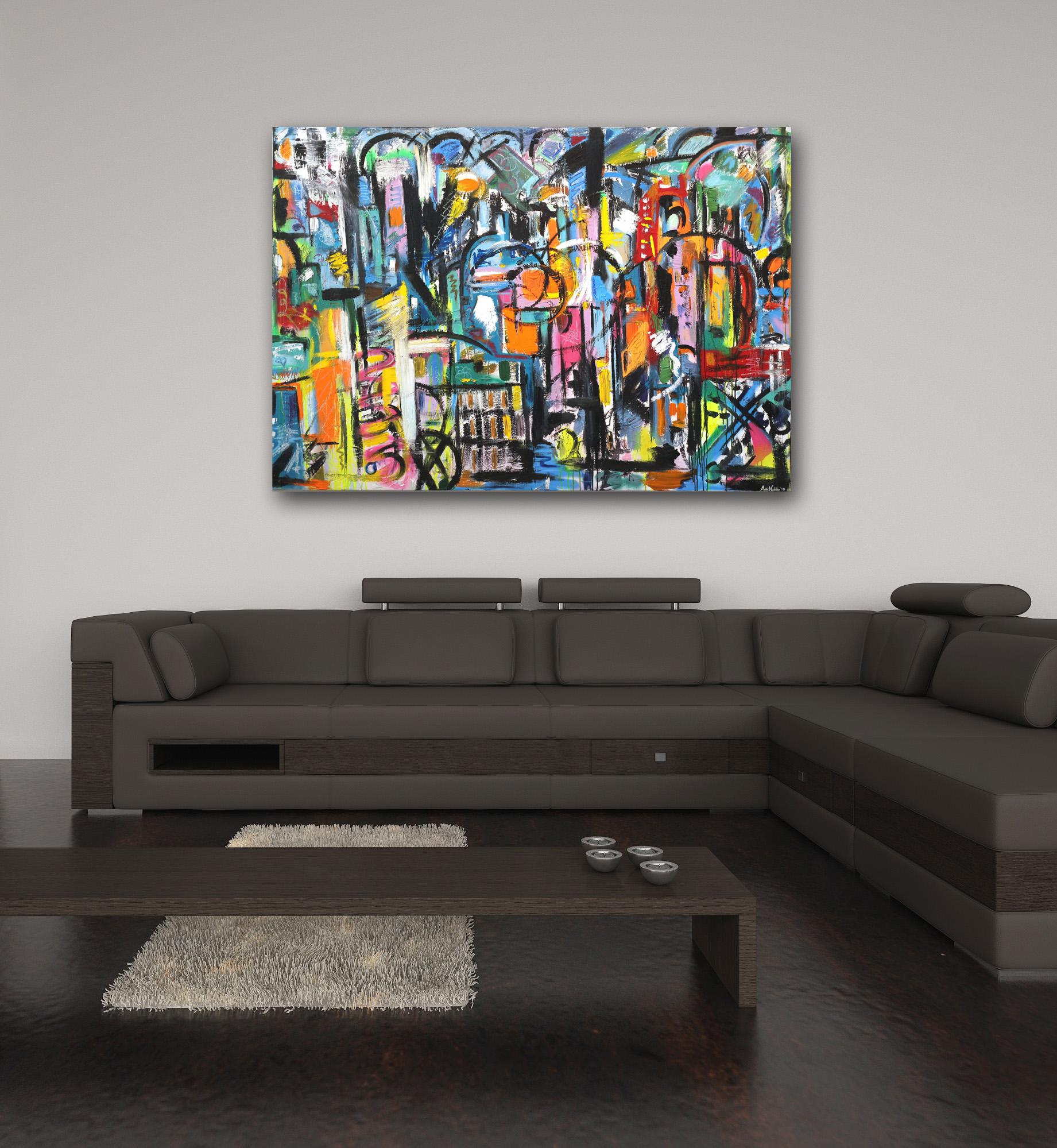 Broken City Series 2 - Abstract Expressionist Mixed Media Art by Austin Reed