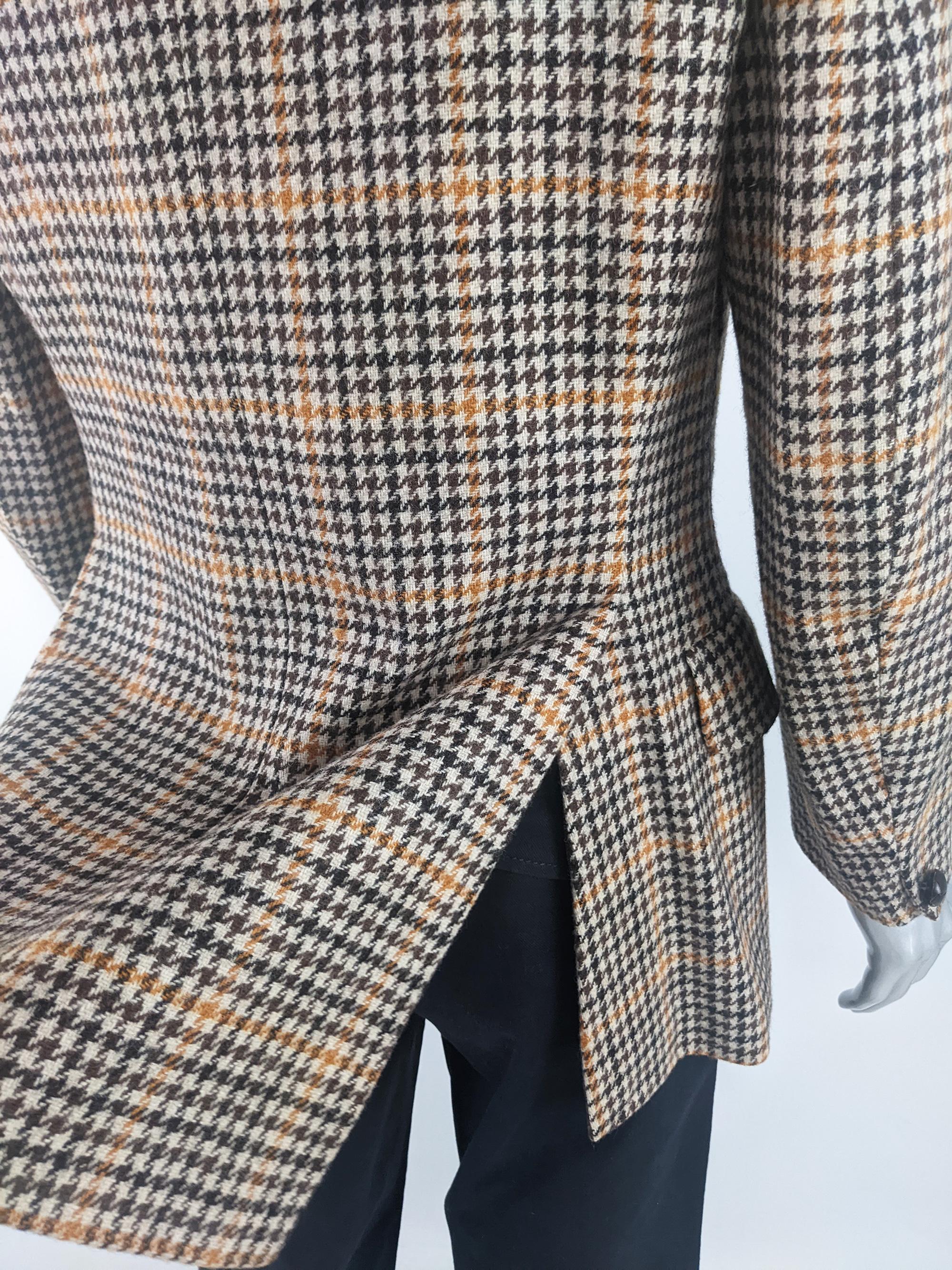 Men's Austin Reed Vintage Mens Wool Tweed & Suede Shooting Blazer Jacket, 1970s For Sale