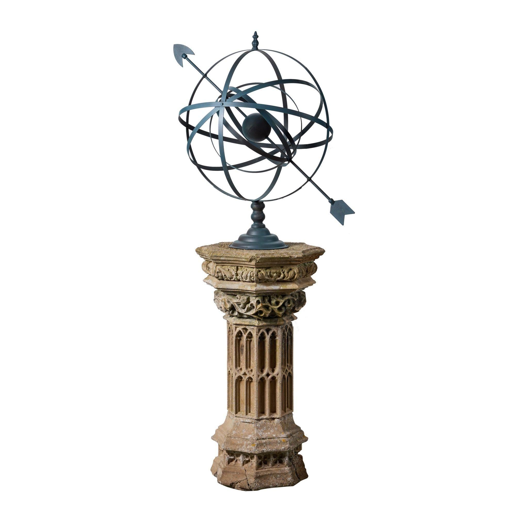Austin & Seeley Gothic Style Armillary Sundial For Sale 2