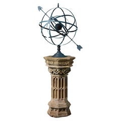 Meridiana armillare in stile gotico di Austin & Seeley