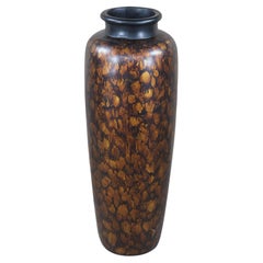 Austin Tall Adelina Mottled Marbled Gold Amber Brown Floor Vase Urn 35" (Urne de sol)