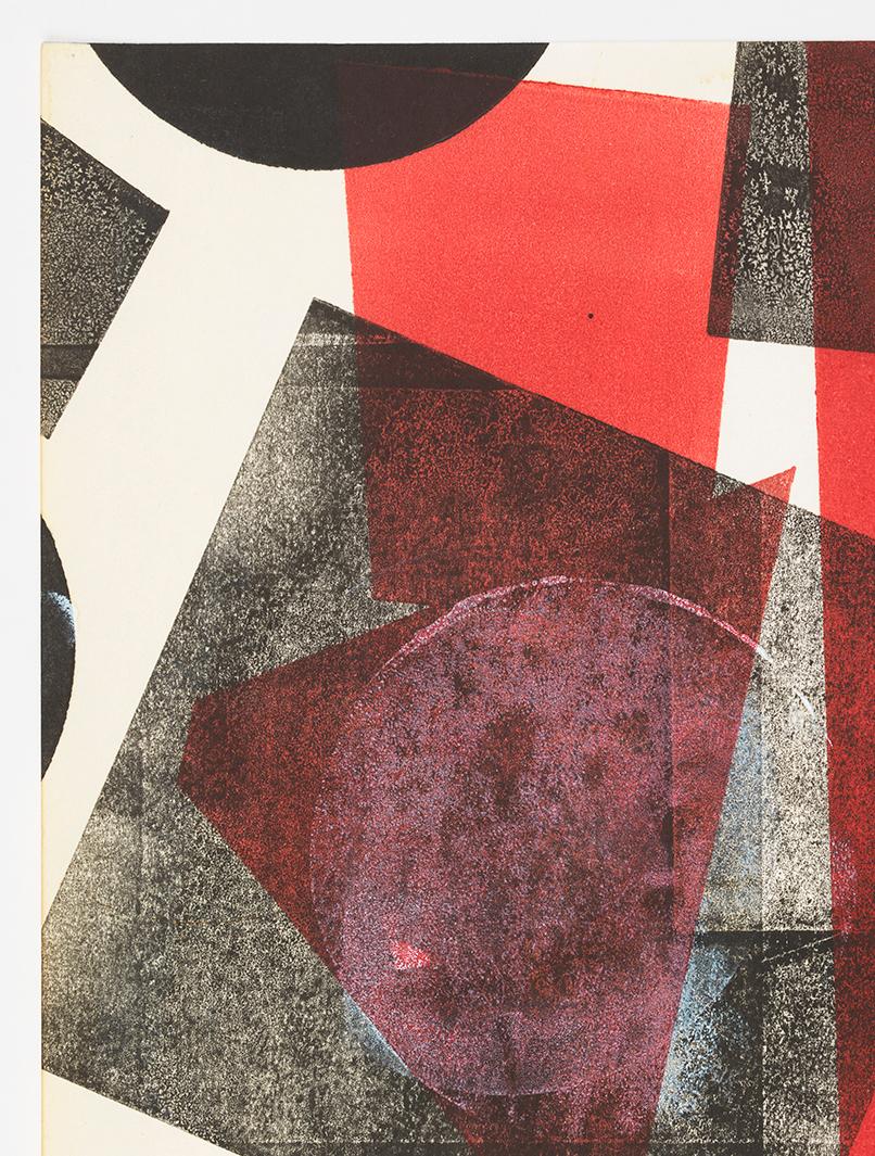 Dark Eye Red - Brown Abstract Print by Austin Thomas