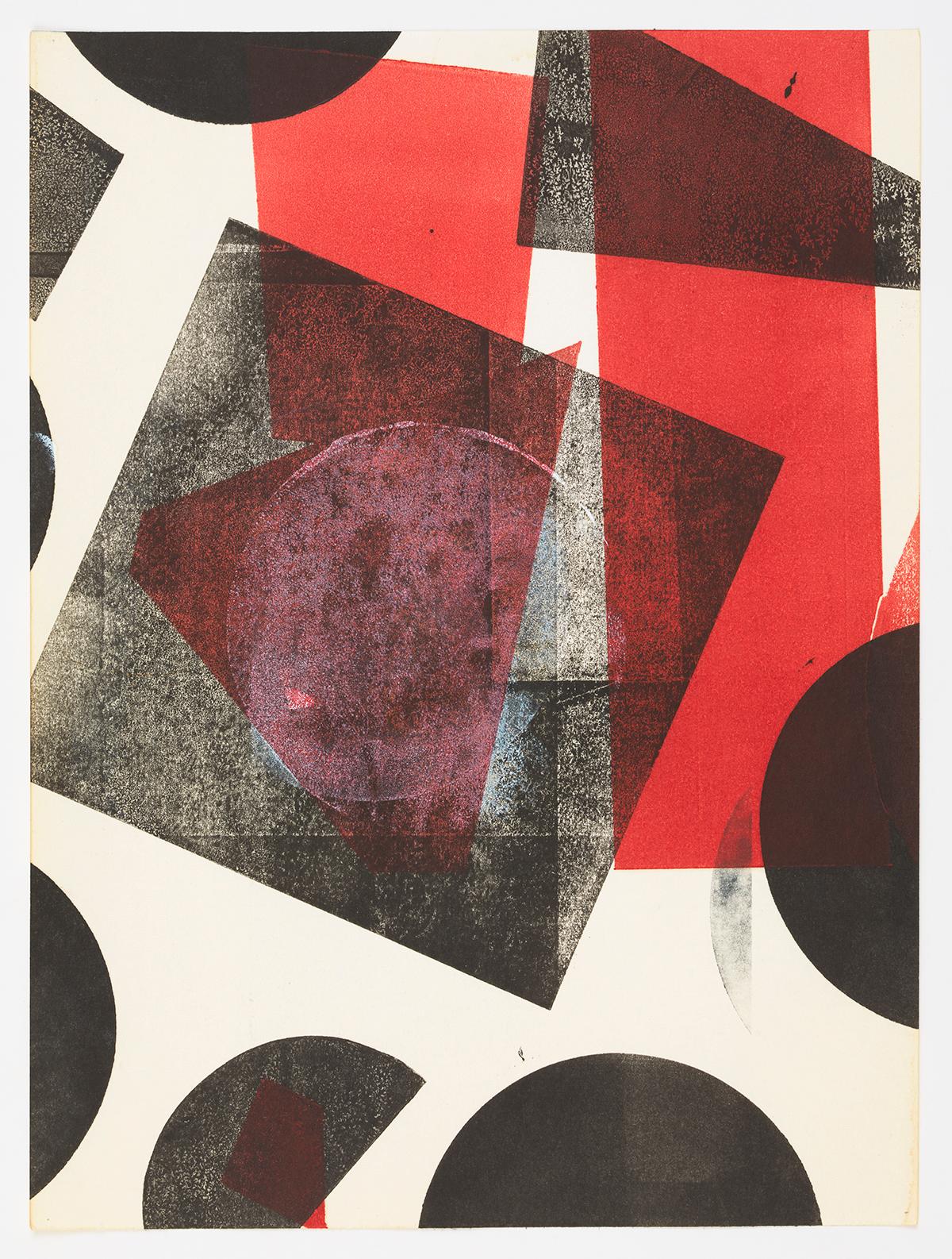 Austin Thomas Abstract Print - Dark Eye Red