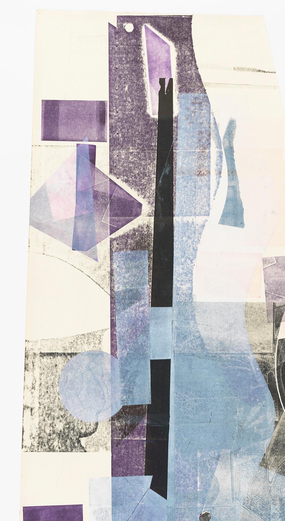 Purple Float Slide Over Them - Abstract Geometric Print by Austin Thomas