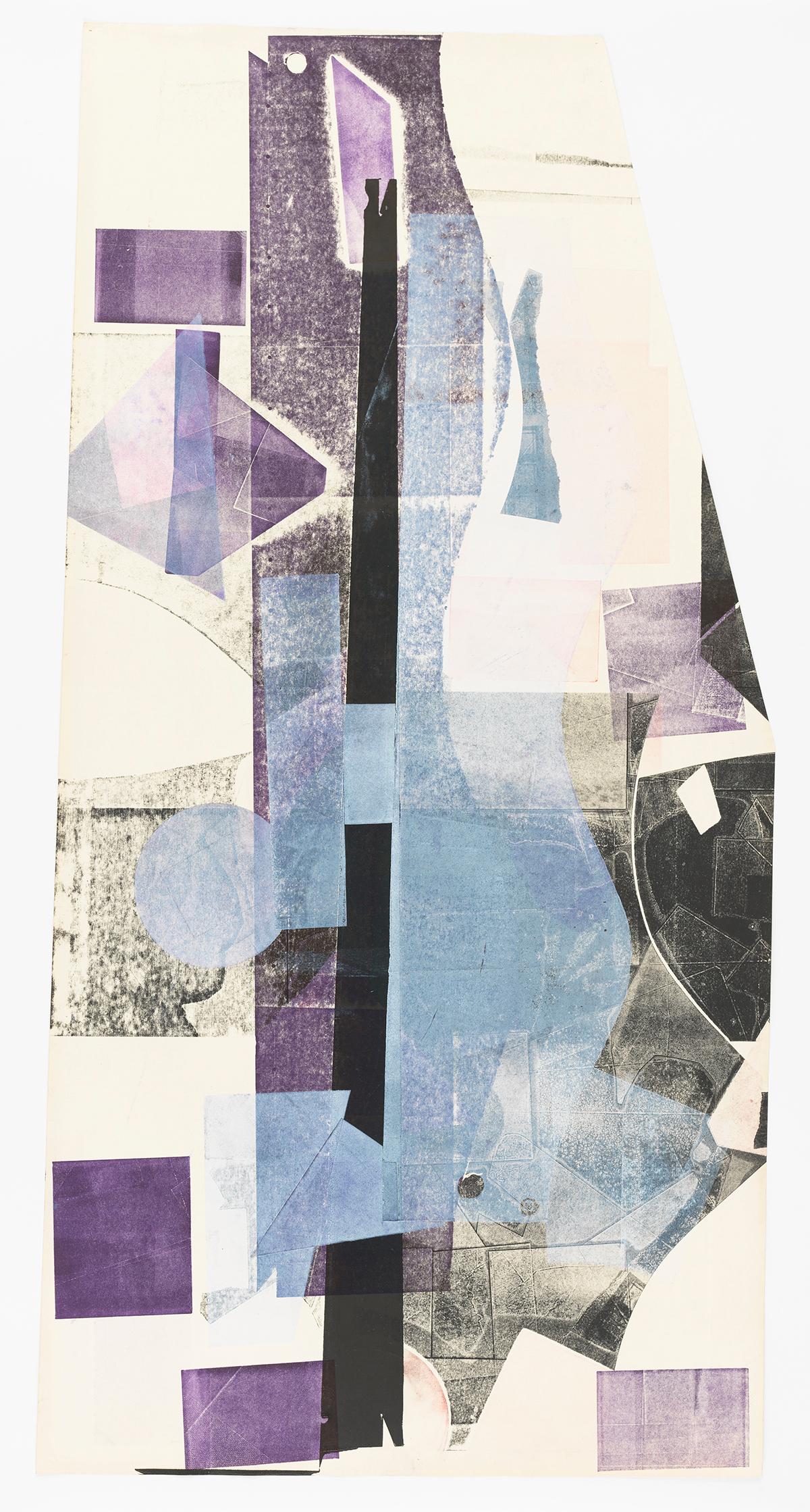 Austin Thomas Abstract Print - Purple Float Slide Over Them