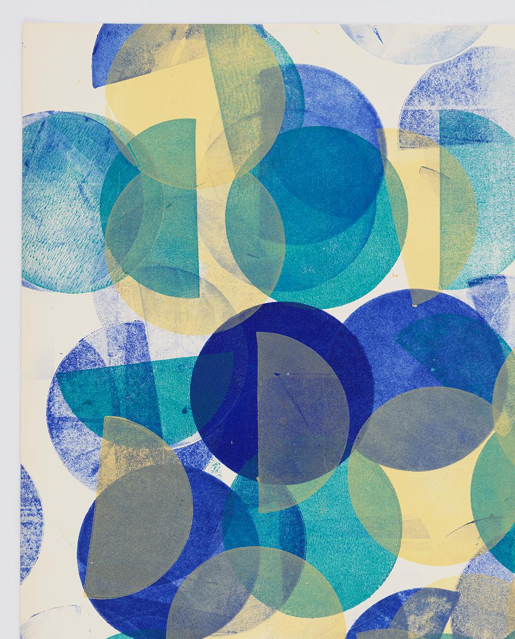 Small Circles of Blue - Abstract Geometric Print by Austin Thomas