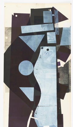 White Patterns Purple Ground and Black