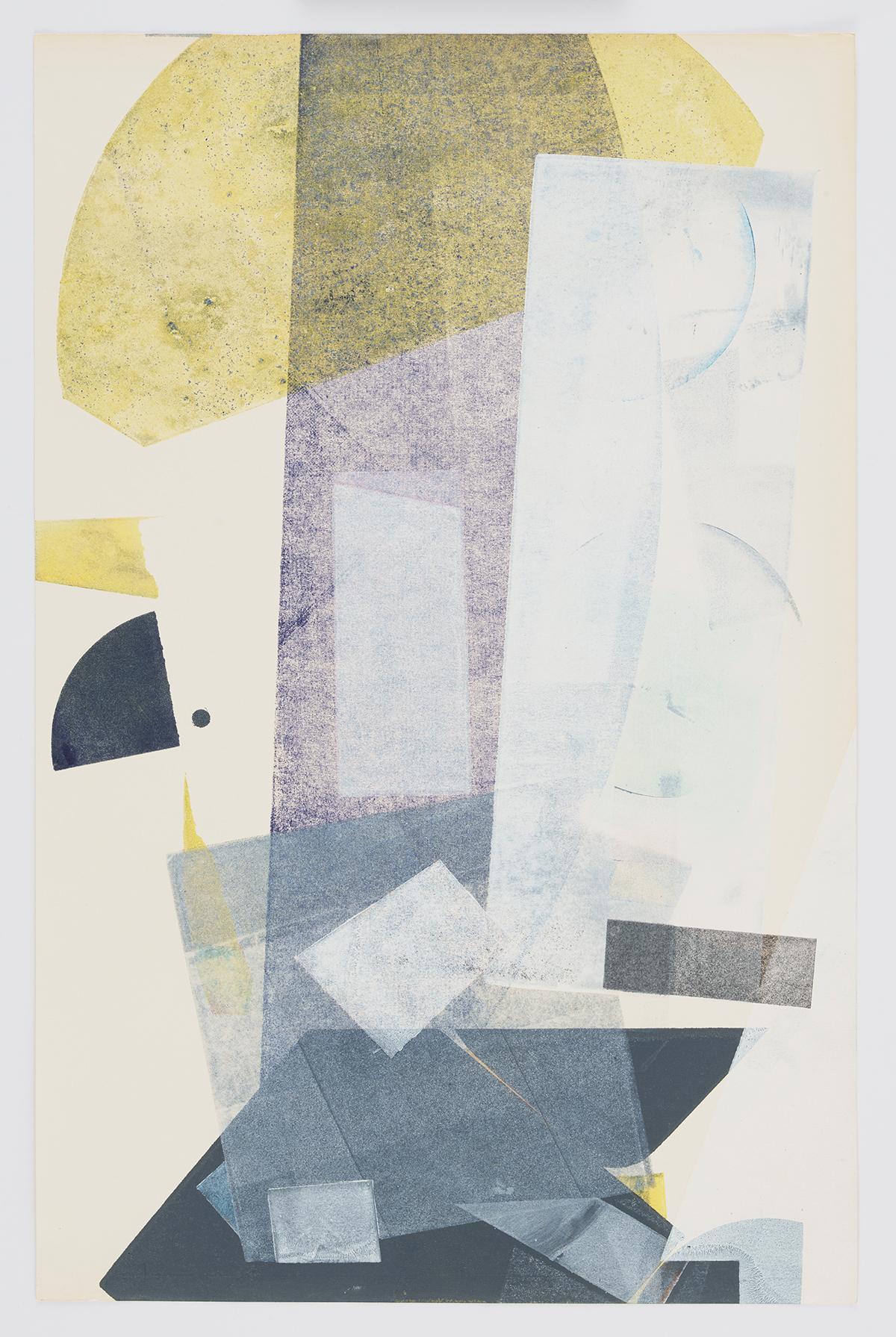 Austin Thomas Abstract Print - Yellow, White Throughout the Gray