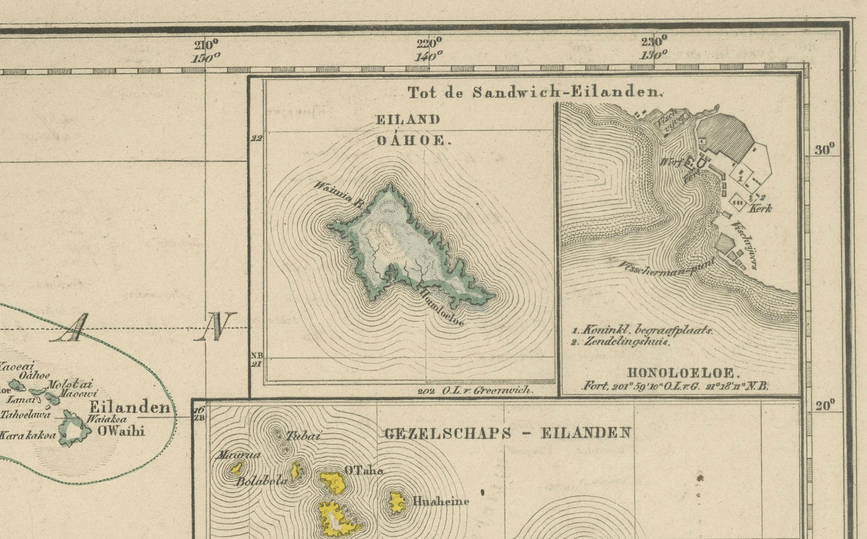 Australie et Polynésie avec la Nouvelle-Zélande - Noothoven van Goor, 1876 (carte) en vente 2