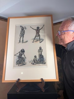 Australia George French Angus Portraits of the Aboriginal Inhabitants Litho 19th