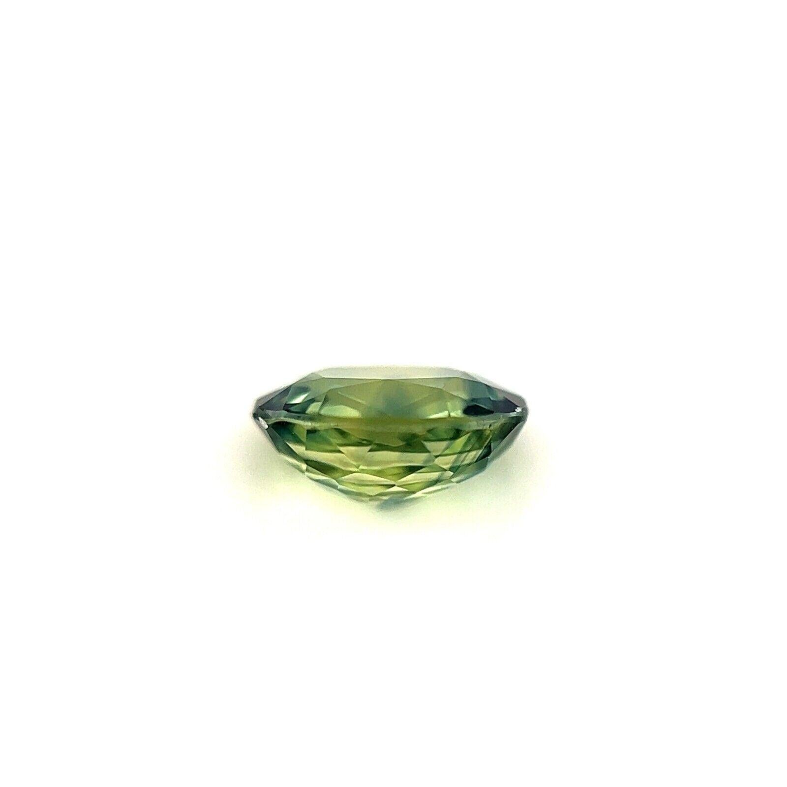Taglio ovale Zaffiro Australia Parti Color 0,98ct Blu Greene & Greene Ovale VVS