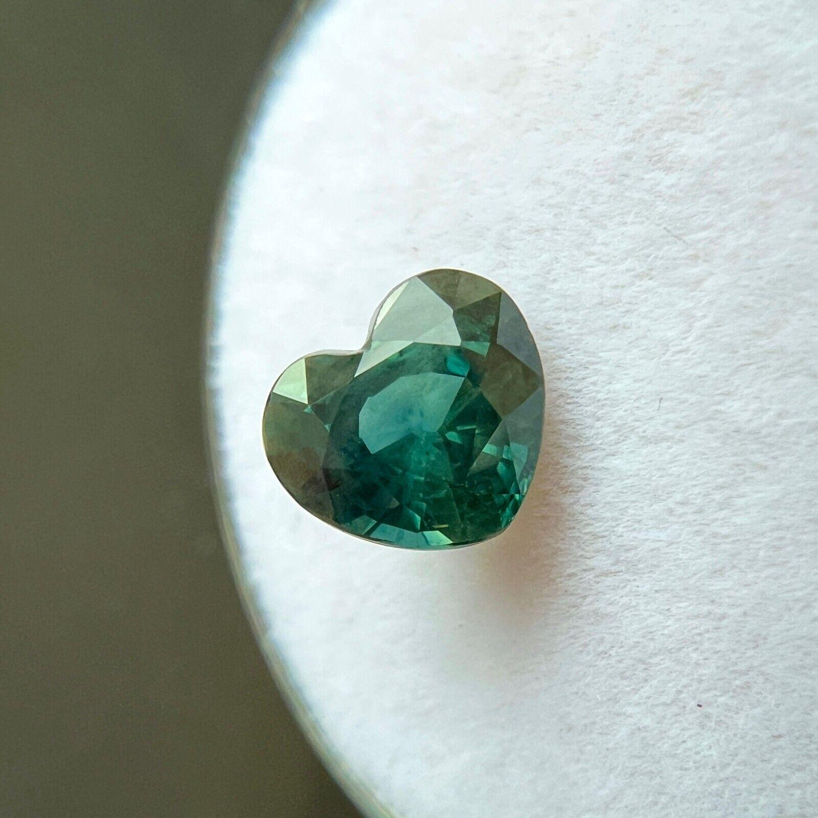 Zafiro Australia 1,89ct Azul Profundo Natural Gema talla corazón 7,6x6,8mm Corte de corazón en venta