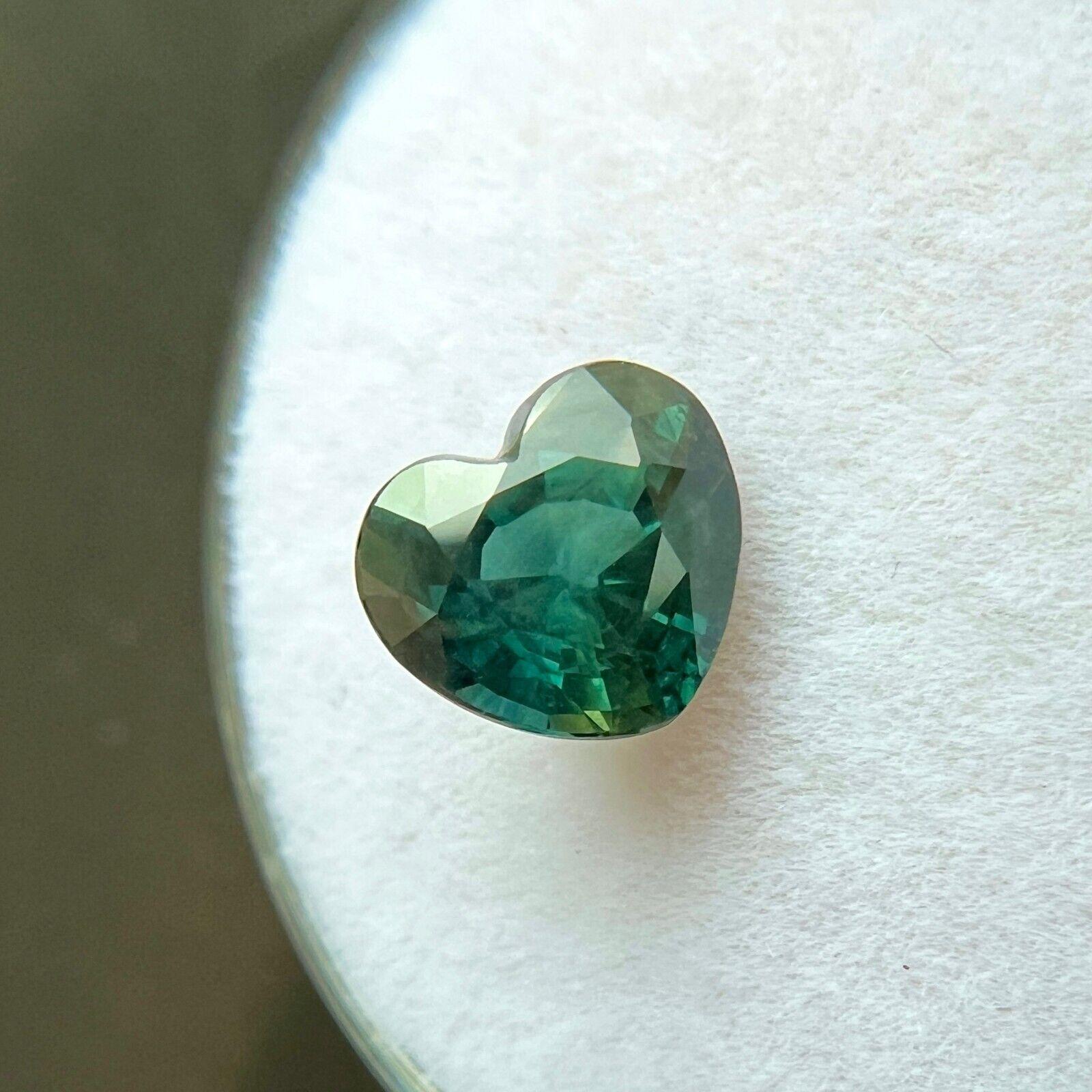 Zafiro Australia 1,89ct Azul Profundo Natural Gema talla corazón 7,6x6,8mm en Nuevo estado para la venta en Birmingham, GB