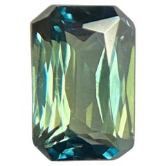 Australian 0.71ct Untreated Blue Green Bi Colour Sapphire Emerald Octagon Cut