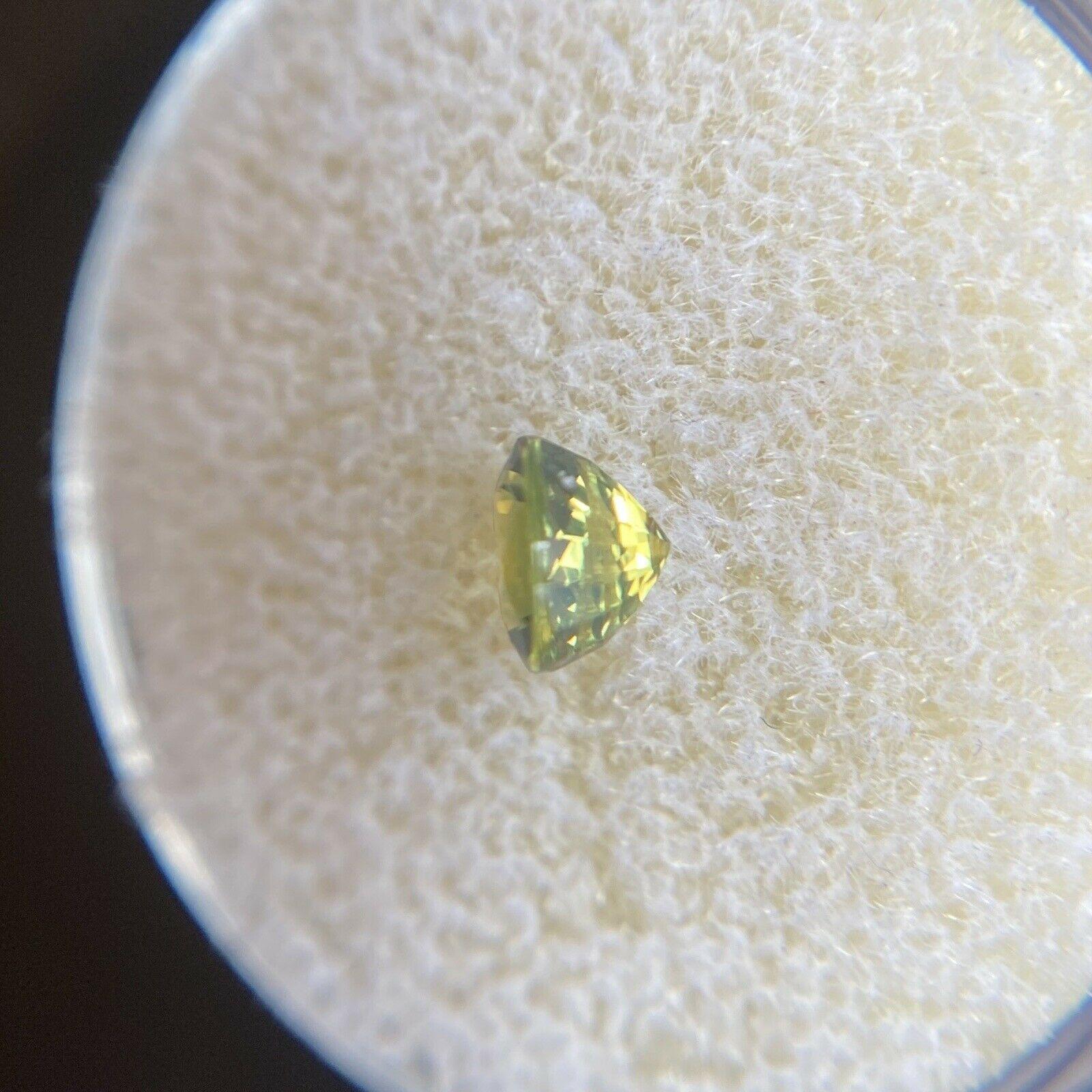 Australian 0.73ct Untreated Yellow Green Parti Colour Sapphire Round Cut For Sale 4
