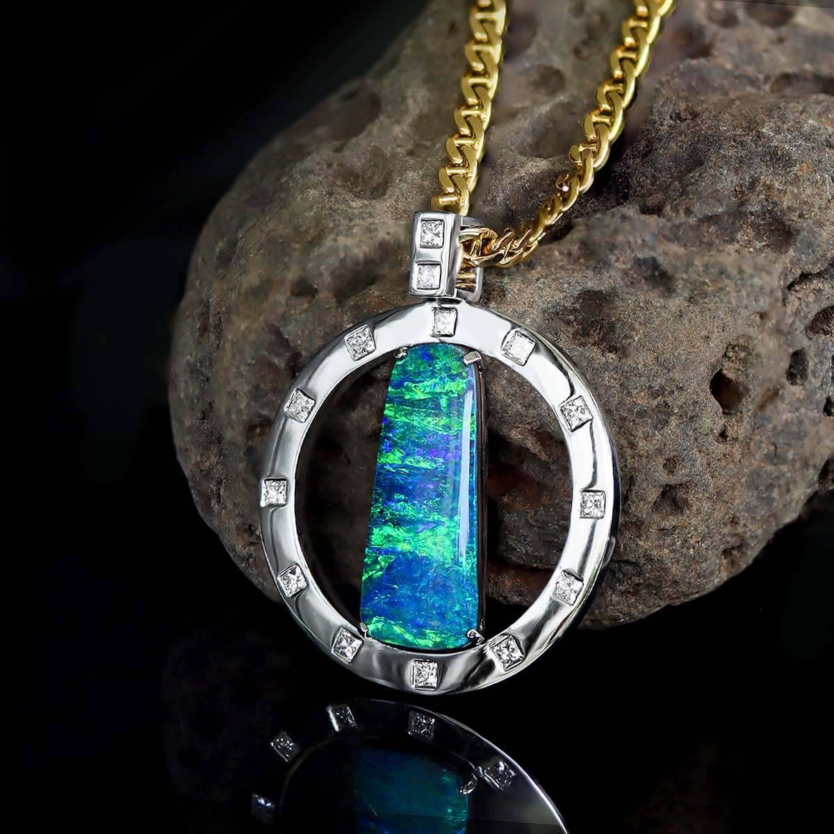 australian opal necklace blue nile
