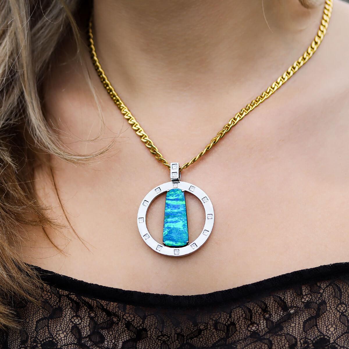 black opal necklace blue nile