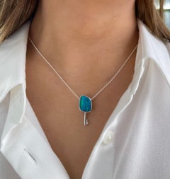 Australian Premium Quality 3.44ct Opal Doublet Pendant in Sterling Silver