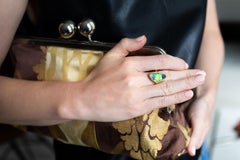 Natural Untreated Australian 5.07ct Boulder Opal Ring in 18K Yellow Gold