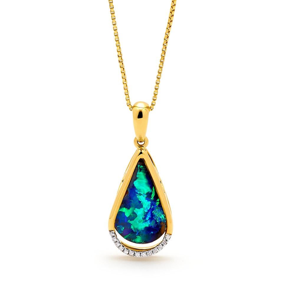 green opal pendant