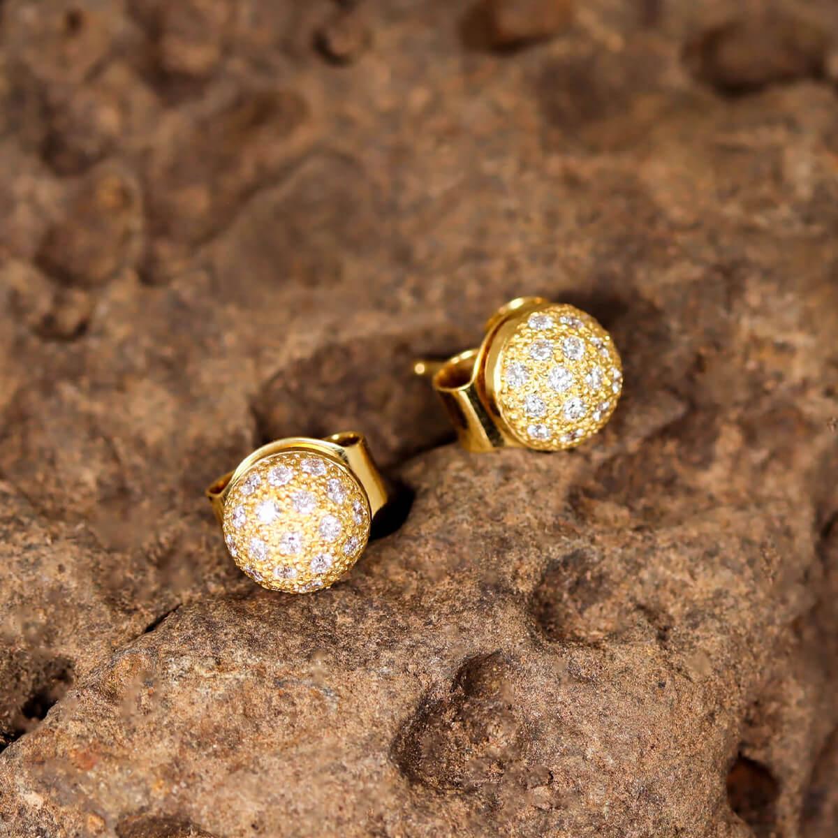 Clous d'oreilles en or 18 carats et opale de roche australienne de 7,27 carats avec diamants détachables Pour femmes en vente
