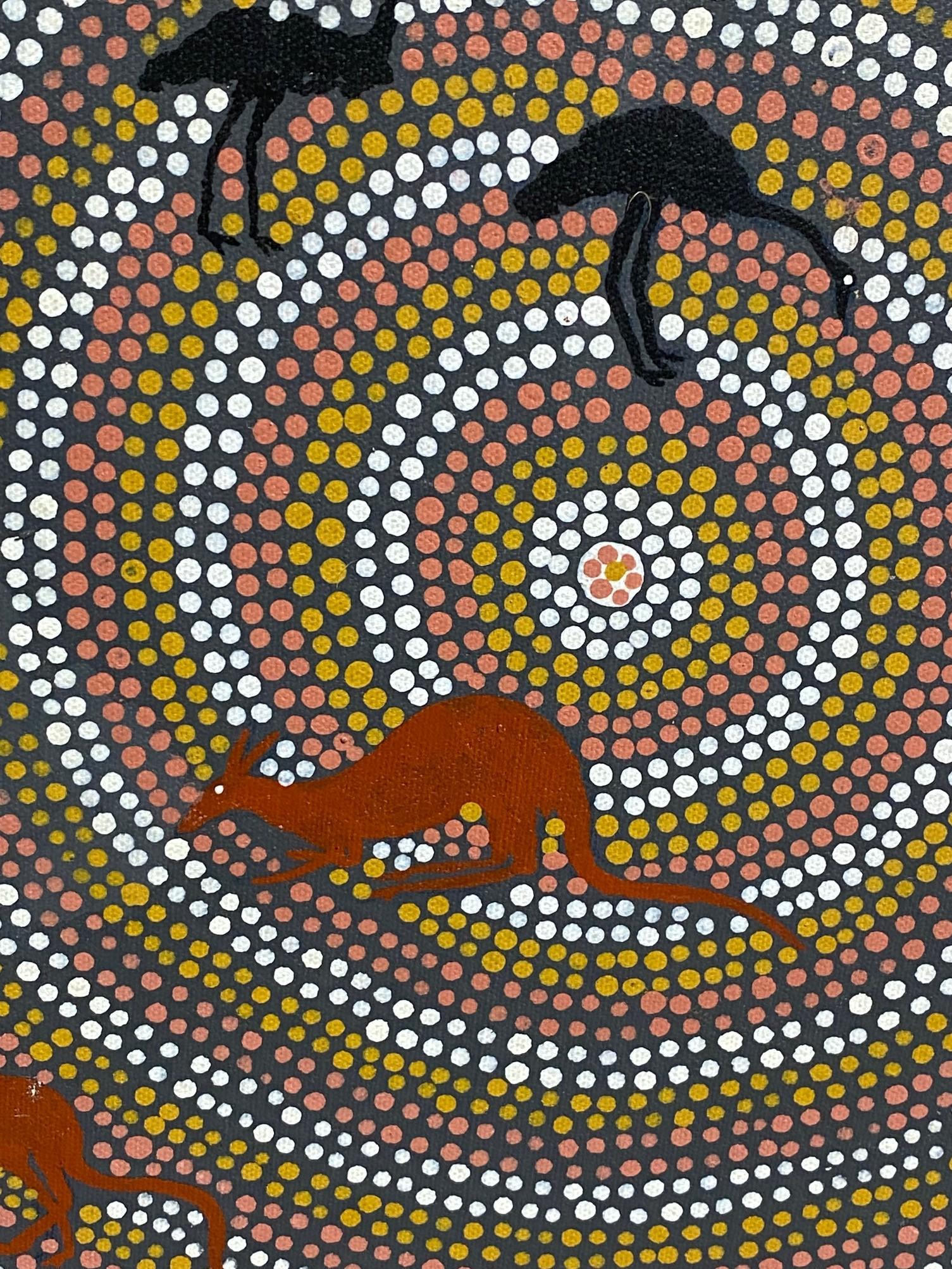 Art aborigène australien Barbara Charles Napaltjarri - Peinture de chasse de rêve en vente 1
