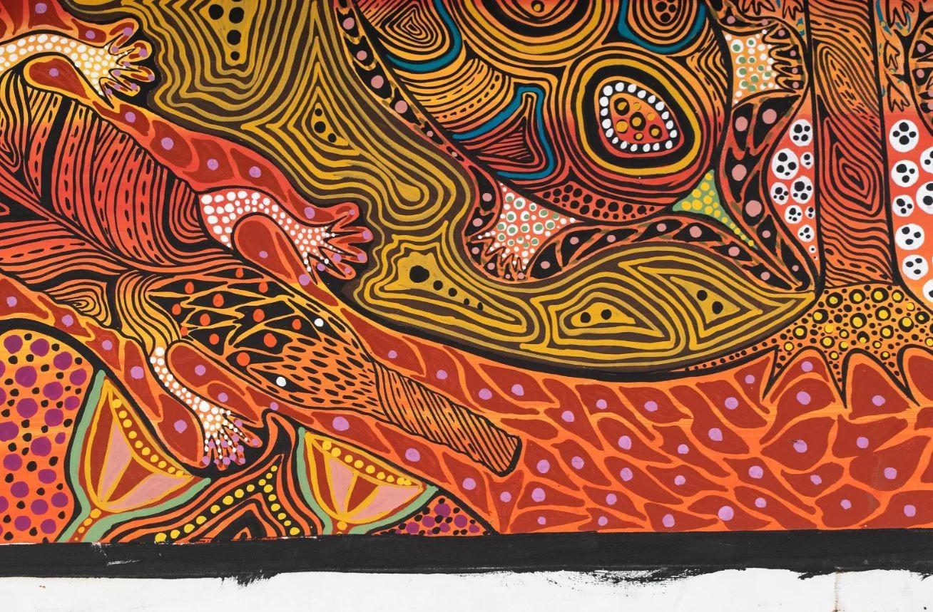 Australian Aboriginal Art Benigna Ngulfundi Original Painting Crocodile Season 1