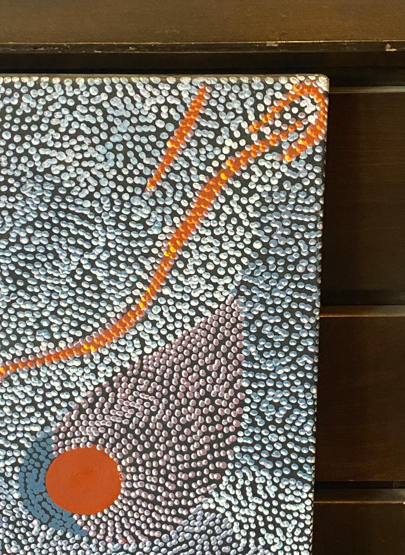 Australische Aborigine-Kunst Janet Forrester Ngala Dot Malerei Zeremonie der Frauen (Volkskunst) im Angebot