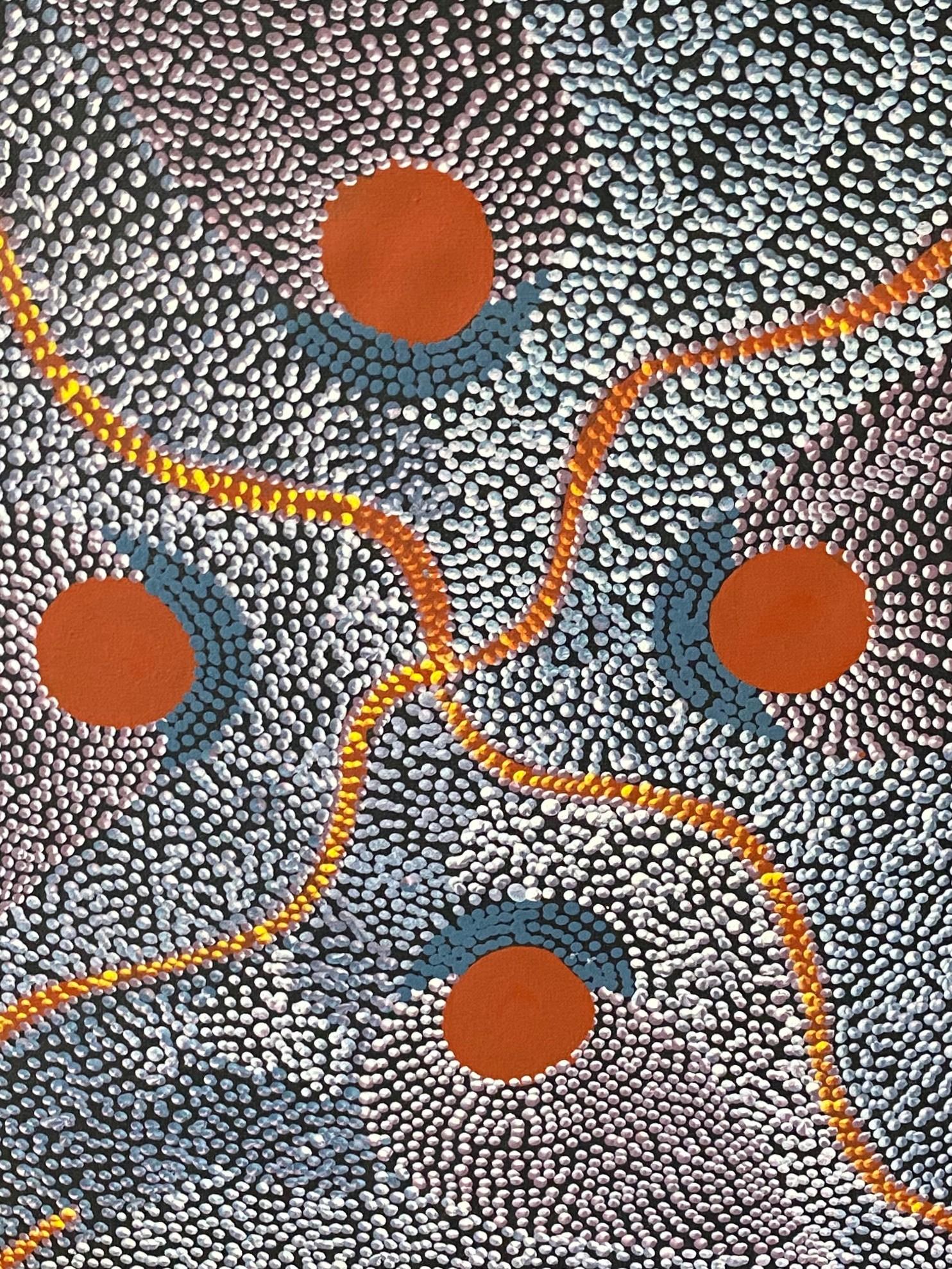 Australische Aborigine-Kunst Janet Forrester Ngala Dot Malerei Zeremonie der Frauen im Angebot 2