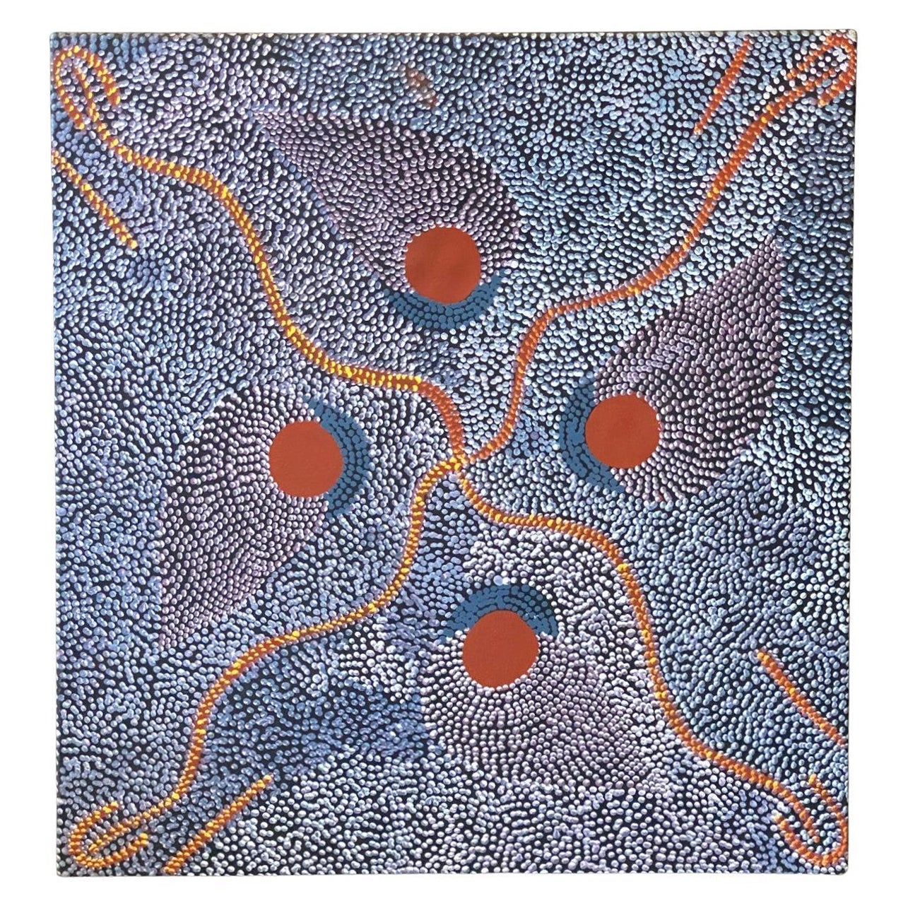 Art aborigène australien Janet Forrester Ngala Dot Dot Peinture Cérémonie des femmes