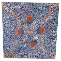 Australische Aborigine-Kunst Janet Forrester Ngala Dot Malerei Zeremonie der Frauen