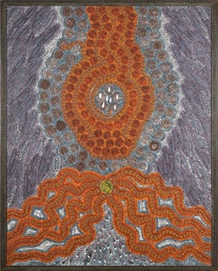 Australian Aboriginal Art Janet Forrester Ngala Painting Snake & Milky Way Dream