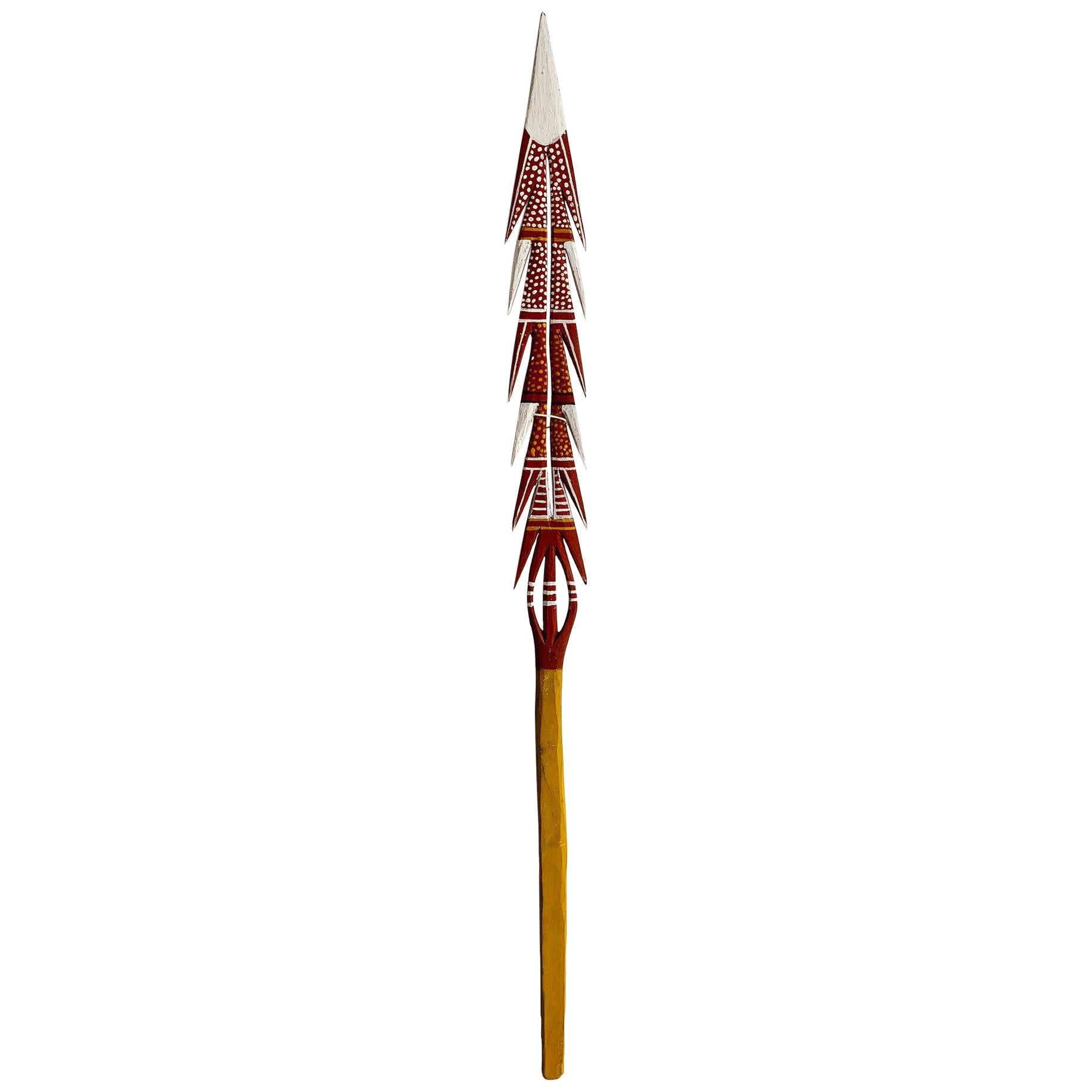 Australian Aboriginal Carved and Painted Spear from Melville Island